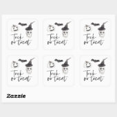 Spooky Trick or treat | Halloween-partij Vierkante Sticker (Vel)