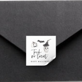 Spooky Trick or treat | Halloween-partij Vierkante Sticker