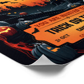 Spooky Trick or treat Invitation Poster (Hoek)