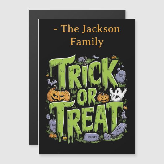 Spooky Trick or treat Slime Halloween (Voorkant / Achterkant)