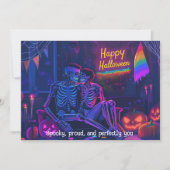🌈🎃Spooky, trots & perfect jezelf LGBT kaart (Voorkant)