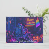 🌈🎃Spooky, trots & perfect jezelf LGBT kaart (Staand voorkant)
