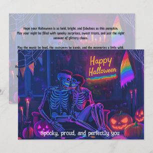 🌈🎃Spooky, trots & perfect jezelf LGBT kaart