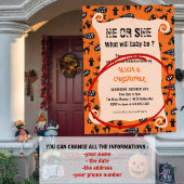 Spooky truc en behandelen Halloween gender reveal Kaart