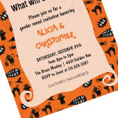 Spooky truc en behandelen Halloween gender reveal Kaart