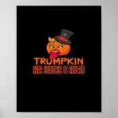 Spooky Trumpkin Halloween Top Hat & Tongue Out- Is Poster (Voorkant)