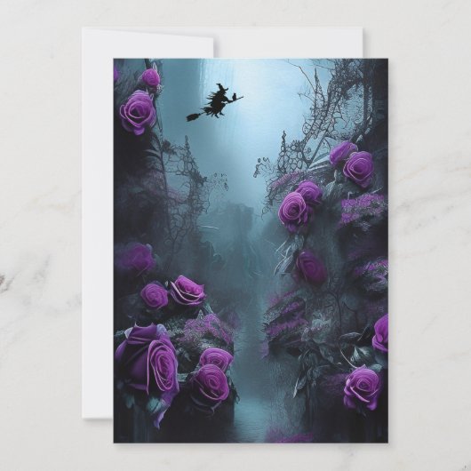 Spooky Tuin Halloween Feestuitnodiging Kaart (Voorkant)