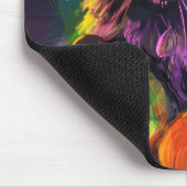 Spooky Turkse Angora Cat Halloween Heksenpompoen Muismat (Hoek)