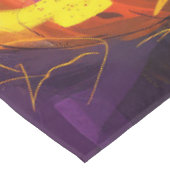 Spooky Turkse Angora Cat Halloween Heksenpompoen Tafelkleed (Gekanteld)