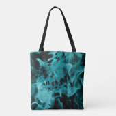 SPOOKY TURQUOISE & BLACK HALLOWEEN WITCHES & MOON TOTE BAG (Achterkant)
