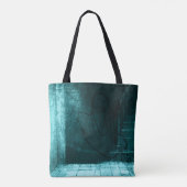 SPOOKY TURQUOISE & BLACK HALLOWEEN WITCHES TOTE BAG (Achterkant)