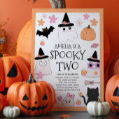 Spooky twee verjaardagsfeestje uitnodiging