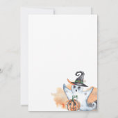 Spooky Two Waterverf Halloween 2e verjaardag Kaart (Achterkant)