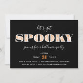 Spooky Type | Halloween Party Uitnodiging (Voorkant)