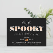 Spooky Type | Halloween Party Uitnodiging (Staand voorkant)