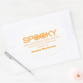 Spooky Typografie Halloween Baking Stickers (Envelop)