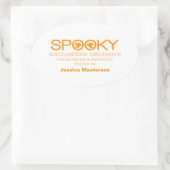 Spooky Typografie Halloween Baking Stickers (Tas)