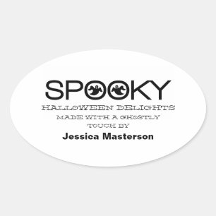 Spooky Typografie Halloween Baking Stickers