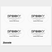 Spooky Typografie Halloween Baking Stickers (Vel)