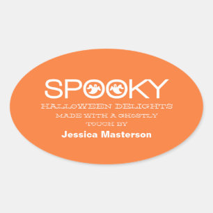 Spooky Typografie Halloween Baking Stickers