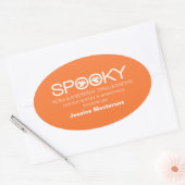 Spooky Typografie Halloween Baking Stickers (Envelop)