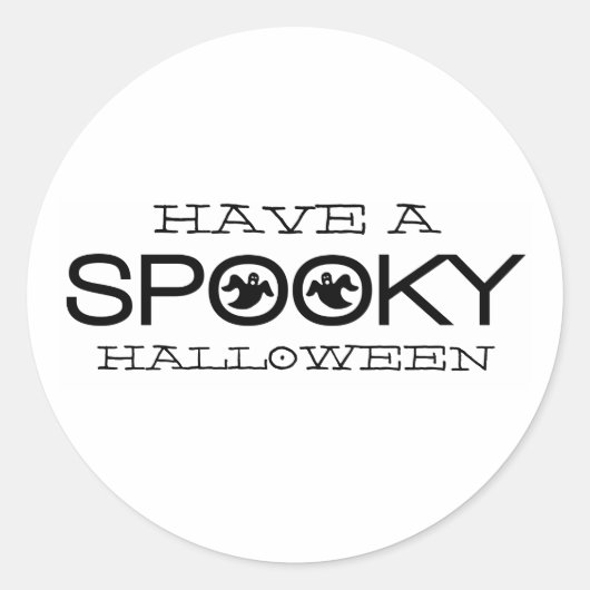 Spooky Typografie Halloween Stickers (Voorkant)