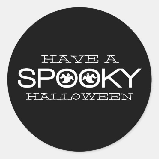 Spooky Typografie Halloween Stickers (Voorkant)