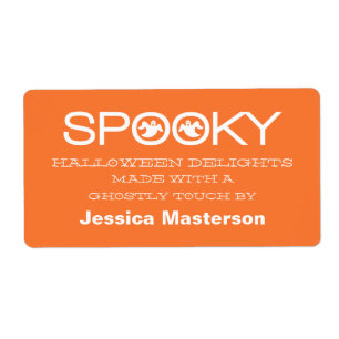 Spooky Typography Halloween Baking Labels