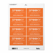 Spooky Typography Halloween Baking Labels (Full Sheet)