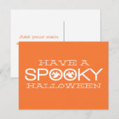 Spooky Typography Halloween Briefkaart (Voorkant / Achterkant)