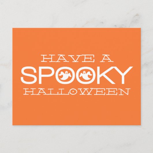 Spooky Typography Halloween Briefkaart (Voorkant)