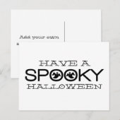 Spooky Typography Halloween Briefkaart (Voorkant / Achterkant)