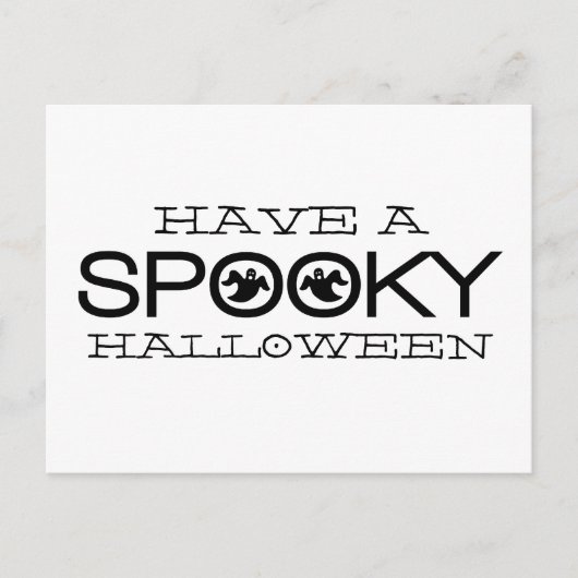 Spooky Typography Halloween Briefkaart (Voorkant)