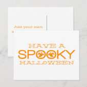 Spooky Typography Halloween Briefkaart (Voorkant / Achterkant)