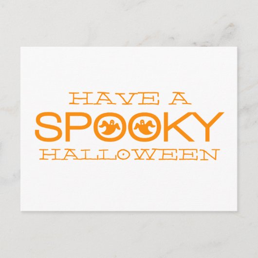 Spooky Typography Halloween Briefkaart (Voorkant)