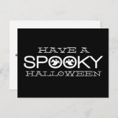 Spooky Typography Halloween Briefkaart (Voorkant / Achterkant)