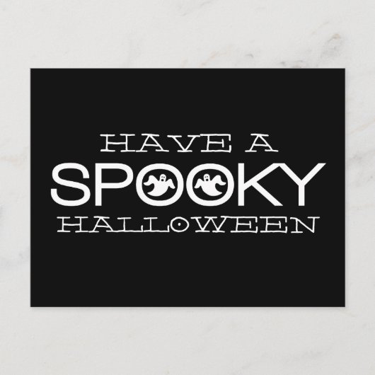 Spooky Typography Halloween Briefkaart (Voorkant)