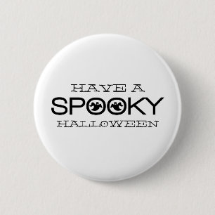 Spooky Typography Halloween Button