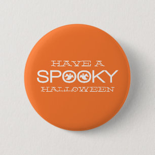 Spooky Typography Halloween Button