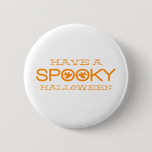 Spooky Typography Halloween Button