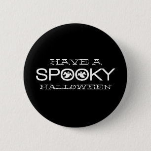 Spooky Typography Halloween Button