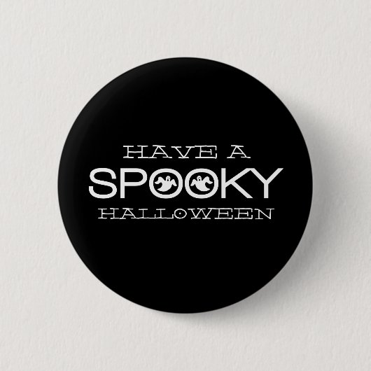 Spooky Typography Halloween Button (Voorkant)