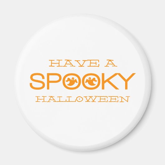 Spooky Typography Halloween Magnet (Voorkant)