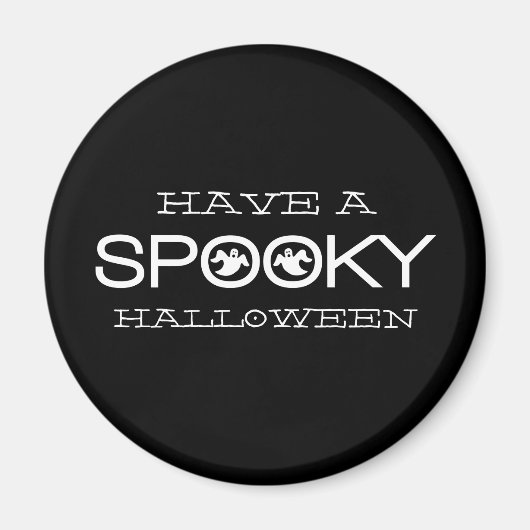 Spooky Typography Halloween Magnet (Voorkant)