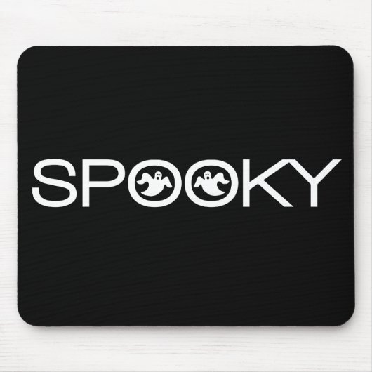 Spooky Typography Halloween Mousepad Muismat (Voorkant)
