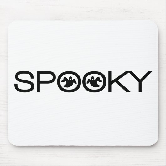 Spooky Typography Halloween Mousepad Muismat (Voorkant)