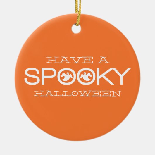 Spooky Typography Halloween Ornament (Voorkant)