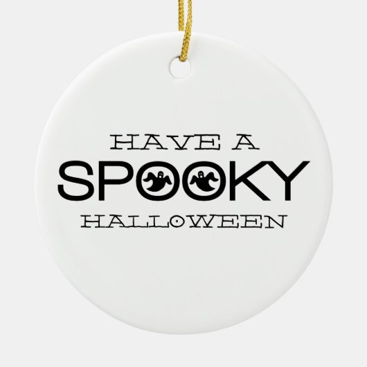 Spooky Typography Halloween Ornament (Voorkant)