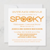 Spooky Typography Halloween Party Invite Kaart (Voorkant)