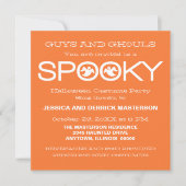 Spooky Typography Halloween Party Invite Kaart (Voorkant)
